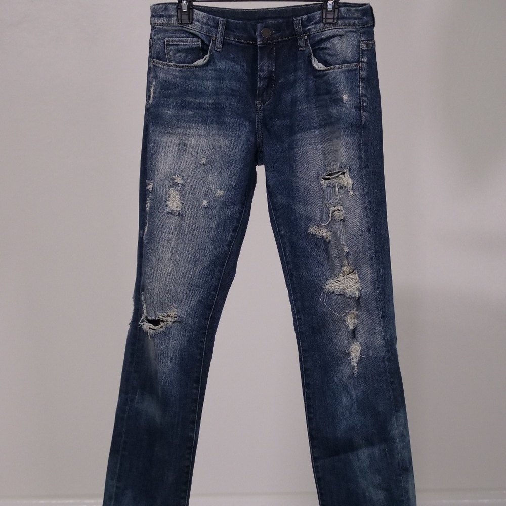 Bank NYC Boyfriend Distressed Jeans Size 28